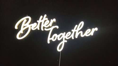 Neon LED Better Together podświetlany napis na ślub, wesele, jubileusz