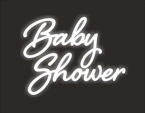 Ledon Baby Shower 80x61 cm neon podświetlany LED